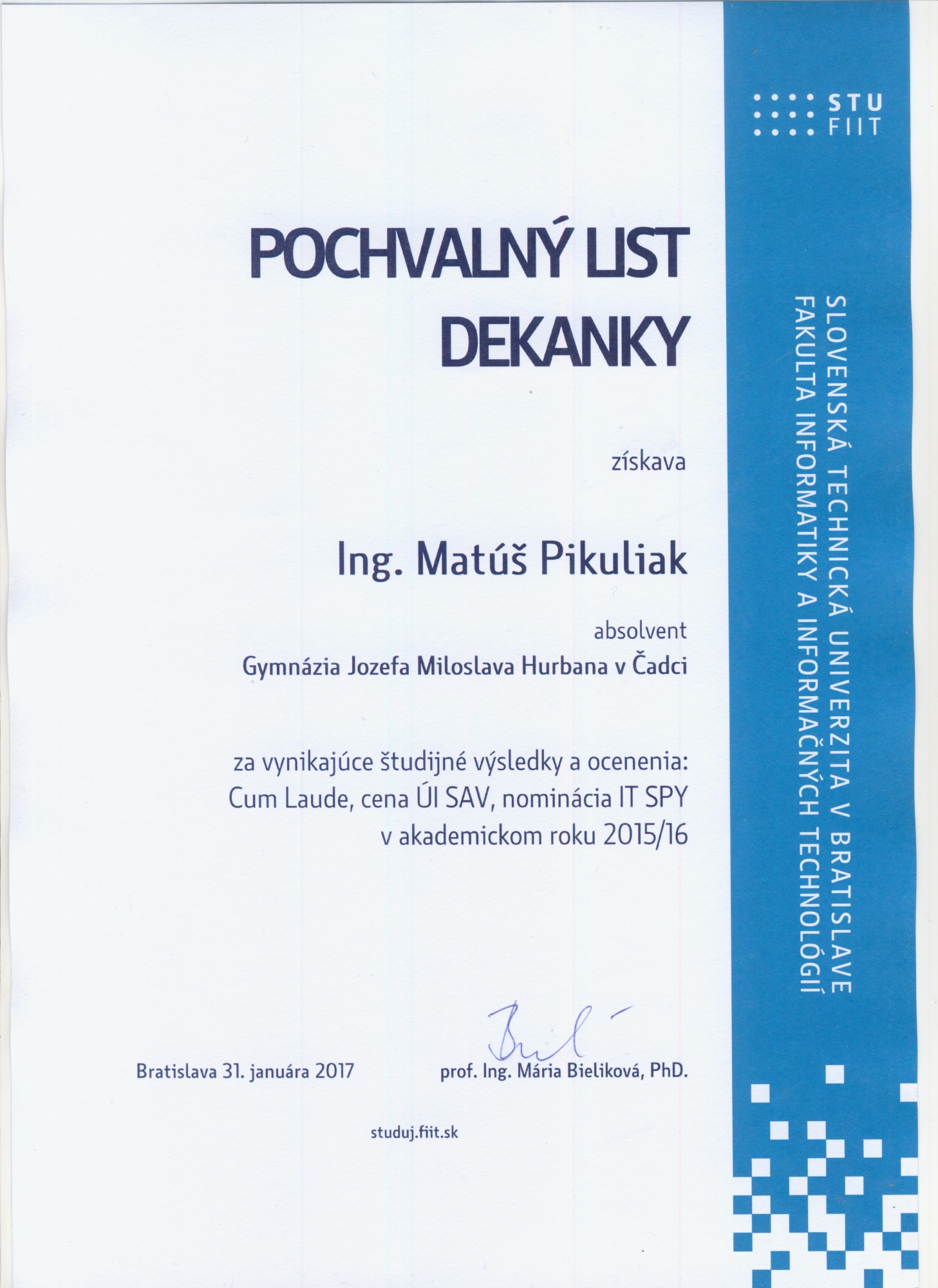 Ďakovný list