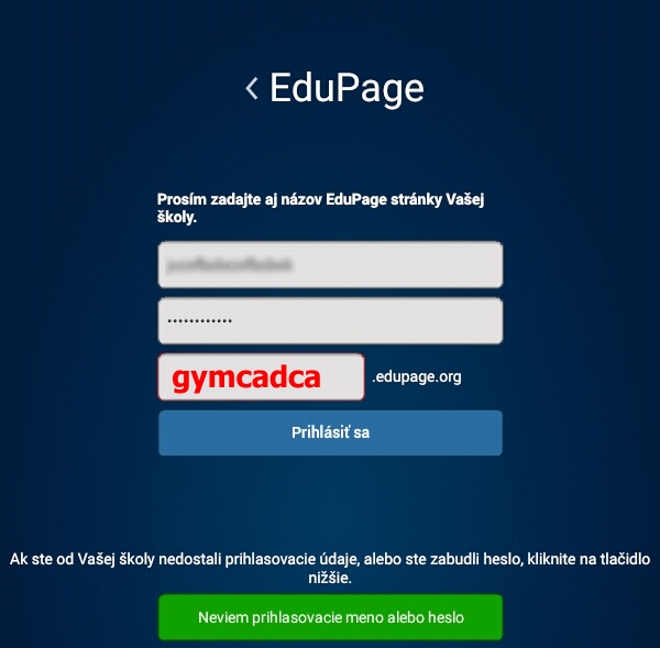 Edupage prihlasovanie